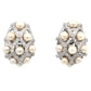 Pearl and Diamond Lattice Earrings