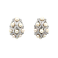 Pearl and Diamond Lattice Earrings