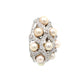 Pearl and Diamond Lattice Earrings
