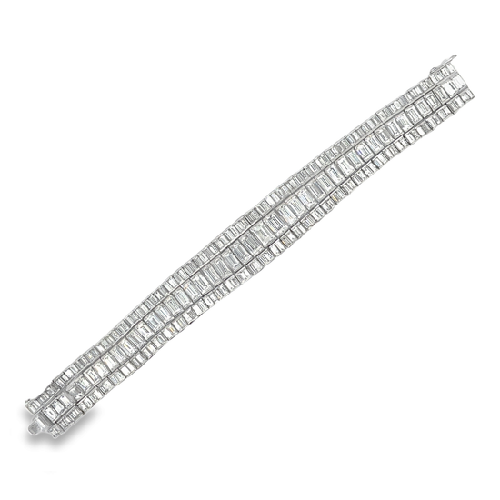 Emerald Cut Diamond Bracelet