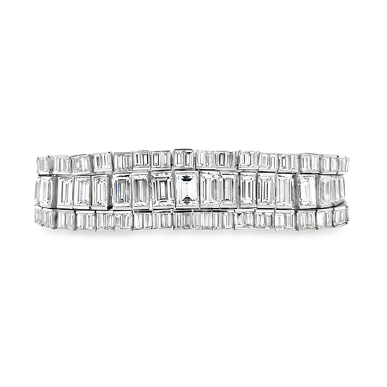 Emerald Cut Diamond Bracelet