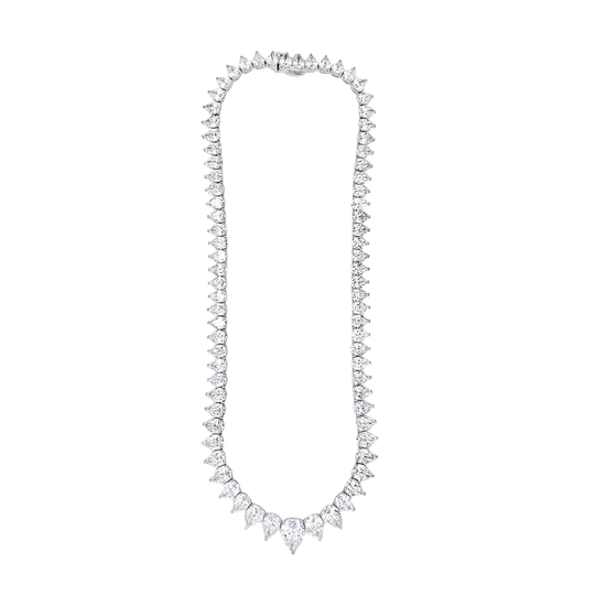 Pear Shape Diamond Necklace