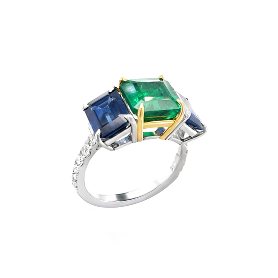 Emerald and Sapphire Ring