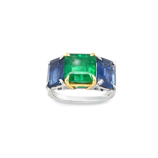 Emerald and Sapphire Ring