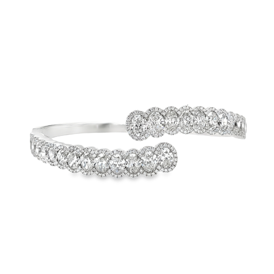 Charles Krypell Oval Diamond Bypass Bracelet