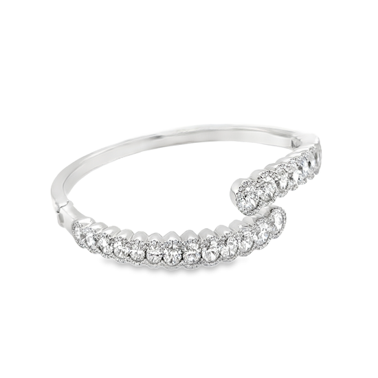Charles Krypell Oval Diamond Bypass Bracelet