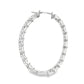 8CT Oval Cut Diamond Hoops