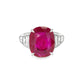 Cushion Cut Ruby and Diamond Ring