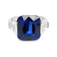 Royal Blue Sapphire and Diamond Ring