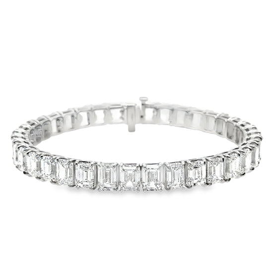 Emerald Cut Diamond Tennis Bracelet