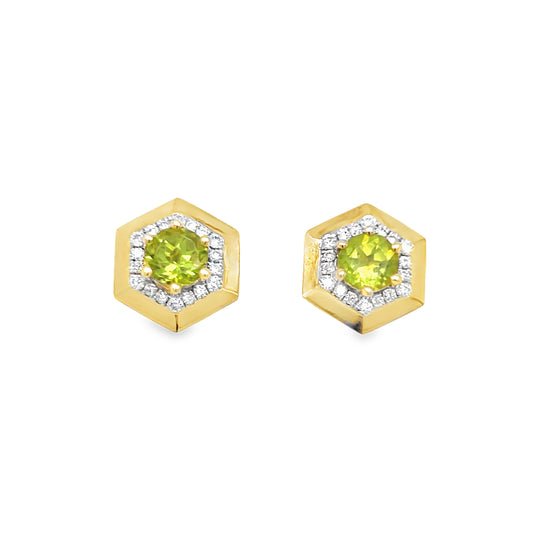 Peridot Stud Earrings
