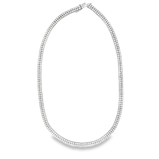 2 Row Diamond Tennis Necklace