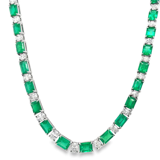 Emerald and Diamond Necklace