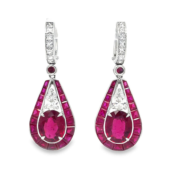 Piranesi Ruby and Rubelite Earrings