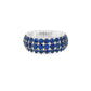Roberto Demeglio Giotto 8 Blue Sapphire and Diamond Stretch Ring