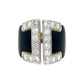 David Webb Diamond and Enamel Ring