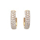 Pave Diamond Hoop Earrings in Rose Gold