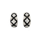 White Diamond and Onyx Earrings