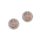 J Fine Argyle Pink Diamond Double Halo Studs