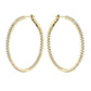 Thin Yellow Gold and Diamond Hoops