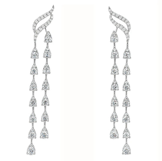 Waterfall Raindrop Diamond Earrings