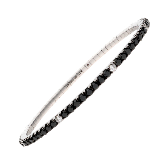 3.84 CT Black & White Diamond Stretch Tennis Bracelet