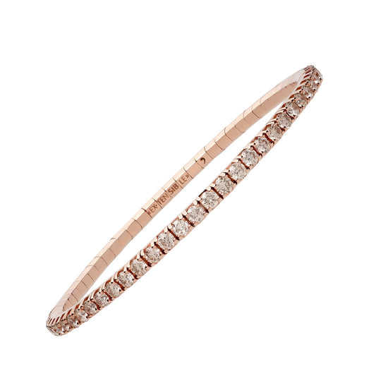 2.40 CT Champagne Diamond Stretch Tennis Bracelet