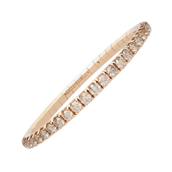 9.23 CT Champagne Diamond Stretch Tennis Bracelet