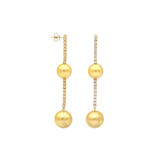 Golden South Sea Pearl Earrings