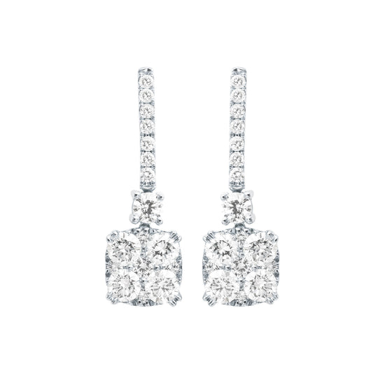 Diamond Ice Drop Earrings