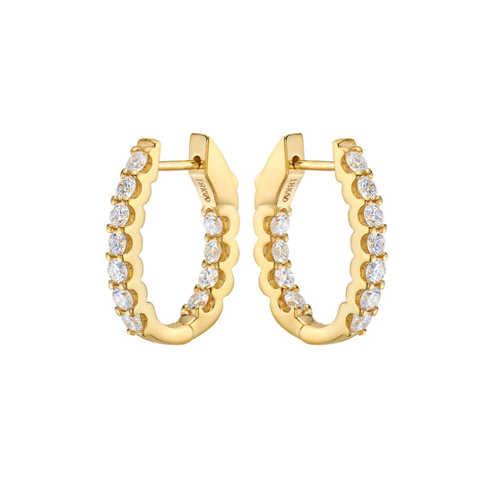 Prong-Set Diamond Hoops