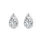 Pear Cut Bezel Set Diamond Earrings