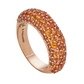 Piranesi Small Dome Ring in Orange Sapphires
