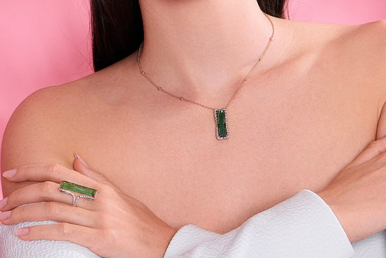 J Fine Green Tourmaline Ring