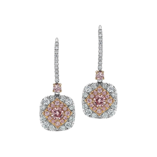 Argyle Diamond Halo Earrings
