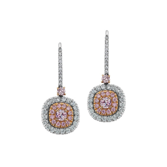 Argyle Classic Diamond Halo Drop Earrings