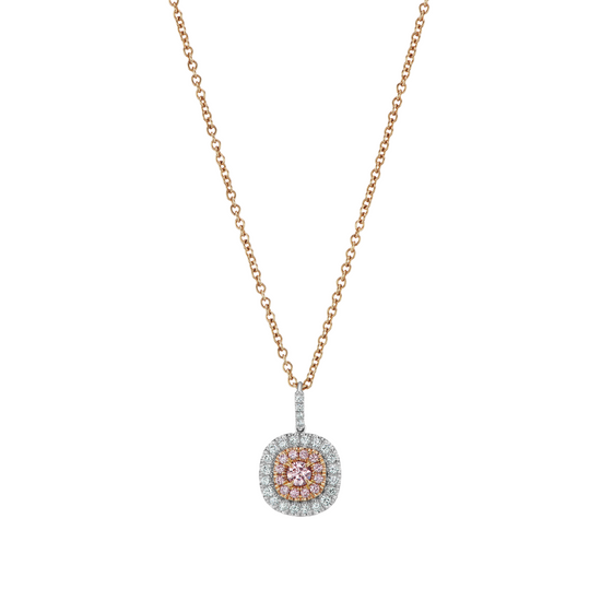 Argyle Pink Diamond Classic Halo Pendant