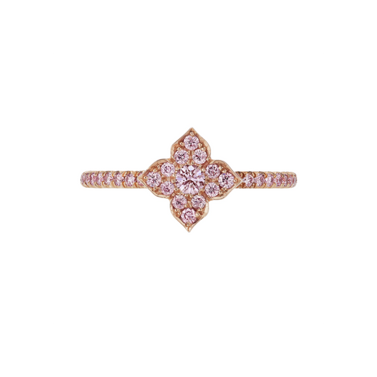 J Fine Argyle Pink Diamond Azalea Ring