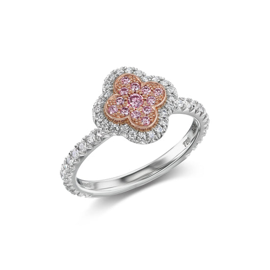 J Fine Diamond Argyle Azalea Halo Ring