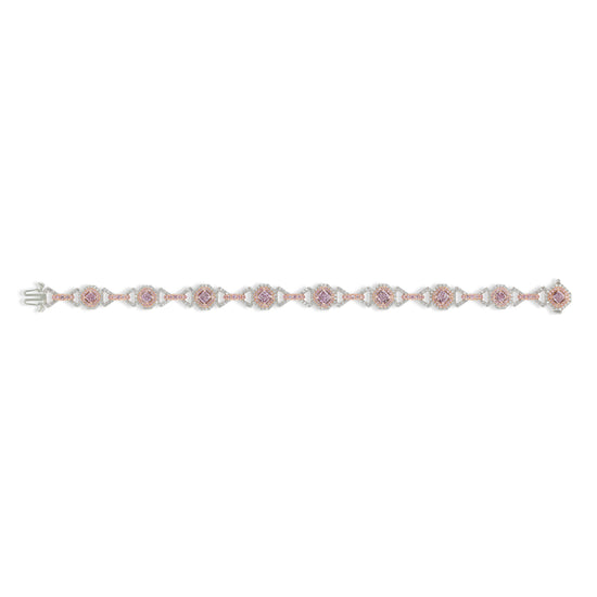 J Fine Light Pink Diamond Link Bracelet