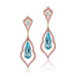 Argyle Pink Diamond and Aquamarine Decorative Drop Earrings