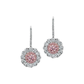 J Fine Scalloped Pink Diamond Drop Earrings