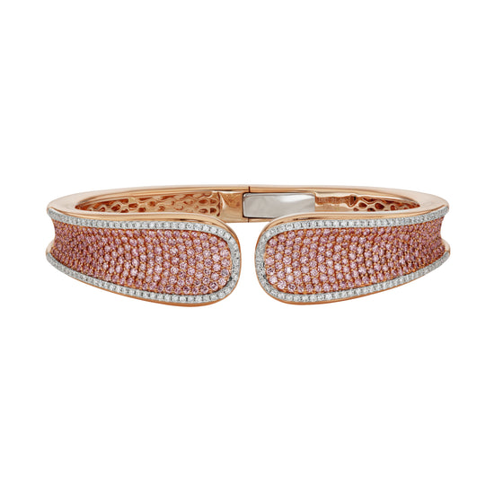 J Fine Argyle Pink Diamond Saddle Cuff