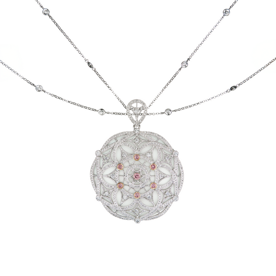 Argyle Pink Diamond Medallion Necklace