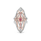 J Fine Argyle Pink Diamond Modern Art Deco Ring