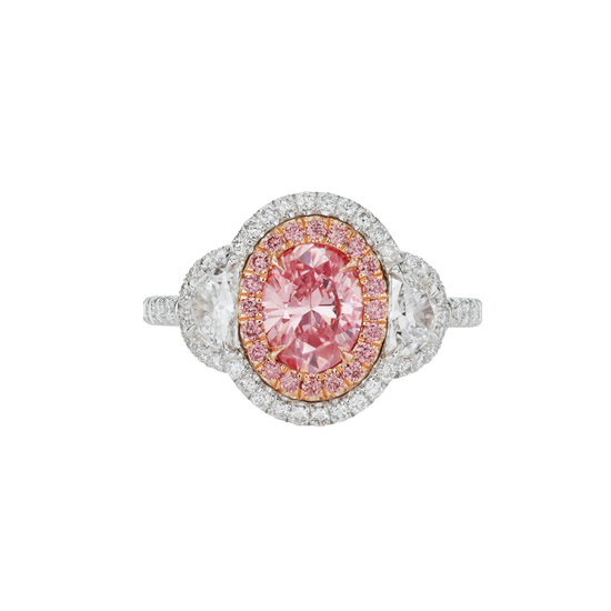 Oval Intense Pink Ring