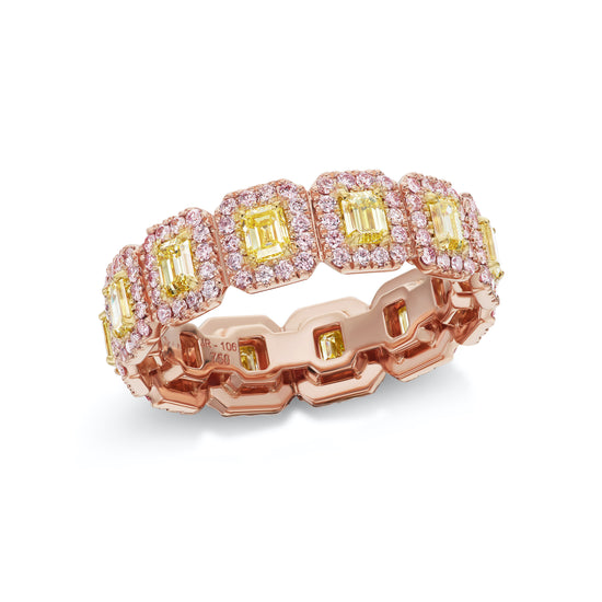 J Fine Yellow Emerald Cut Eternity Band