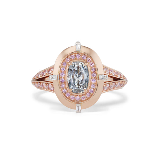 J Fine Argyle Pink Diamond and Gray Diamond Ring