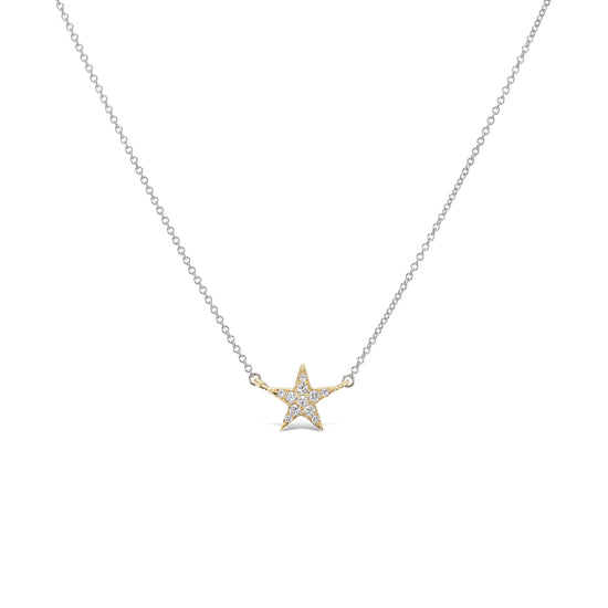 White Diamond Star Necklace