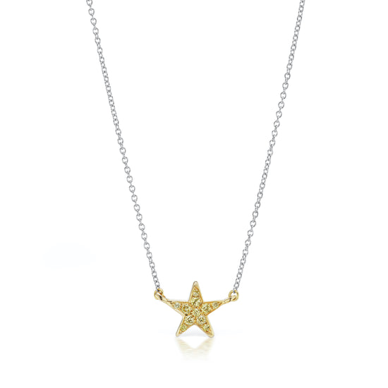 Yellow Diamond Star Necklace